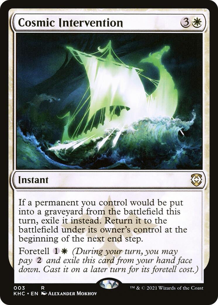 Image for Cosmic Intervention (3) (Commander: Kaldheim) - Magic: The Gathering