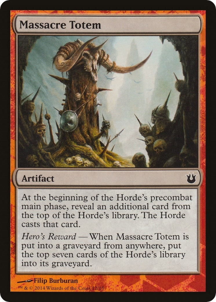 Image for Massacre Totem (12) (Hero's Path Promos) - Magic: The Gathering