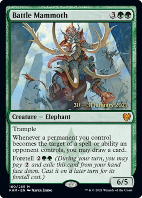 Image for Battle Mammoth (160) (Prerelease Cards) - Magic: The Gathering