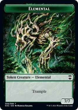 Image for Elemental // Elf Warrior Double-Sided Token (6 // 15) (Commander: Kaldheim) - Magic: The Gathering