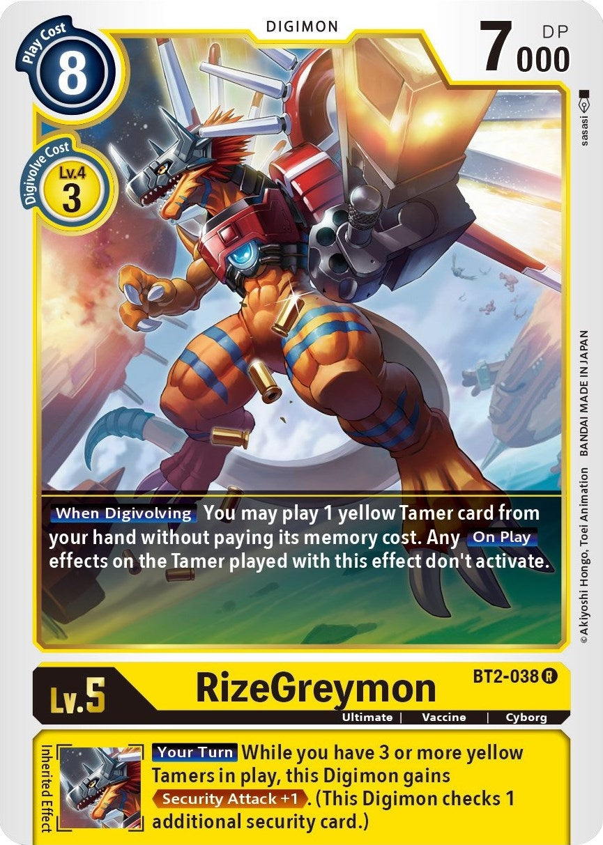 Image for RizeGreymon (BT2-038 R) (Release Special Booster 1.5) - Digimon Card Game