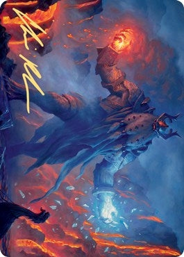 Image for Aegar, the Freezing Flame Art Card (Gold-Stamped Signature) (55) (Art Series: Kaldheim) - Magic: The Gathering