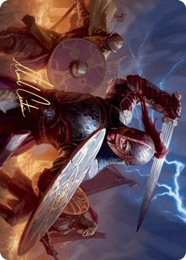 Image for Beskir Shieldmate Art Card (Gold-Stamped Signature) (1) (Art Series: Kaldheim) - Magic: The Gathering