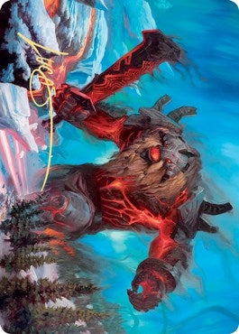 Image for Quakebringer Art Card (Gold-Stamped Signature) (37) (Art Series: Kaldheim) - Magic: The Gathering