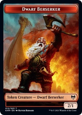 Image for Dwarf Berserker // Shard Double-Sided Token (12 // 1) (Kaldheim) - Magic: The Gathering