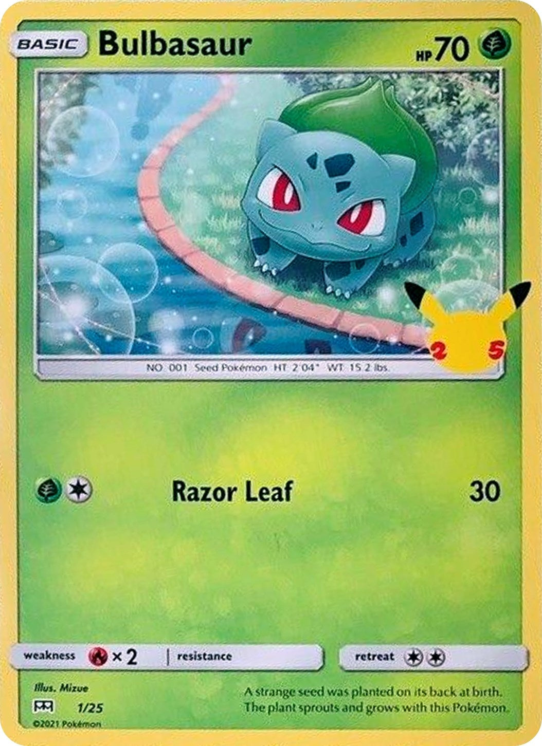 Image for Bulbasaur (001/025) (McDonald's 25th Anniversary Promos) - Pokemon