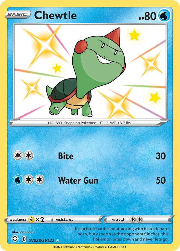 Image for Chewtle (SV028/SV122) (Shining Fates: Shiny Vault) - Pokemon