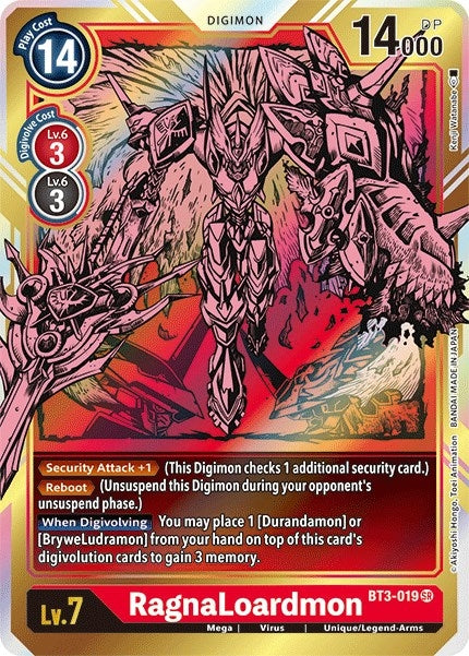 Image for RagnaLoardmon (Alternate Art) (BT3-019 SR) (Release Special Booster 1.5) - Digimon Card Game
