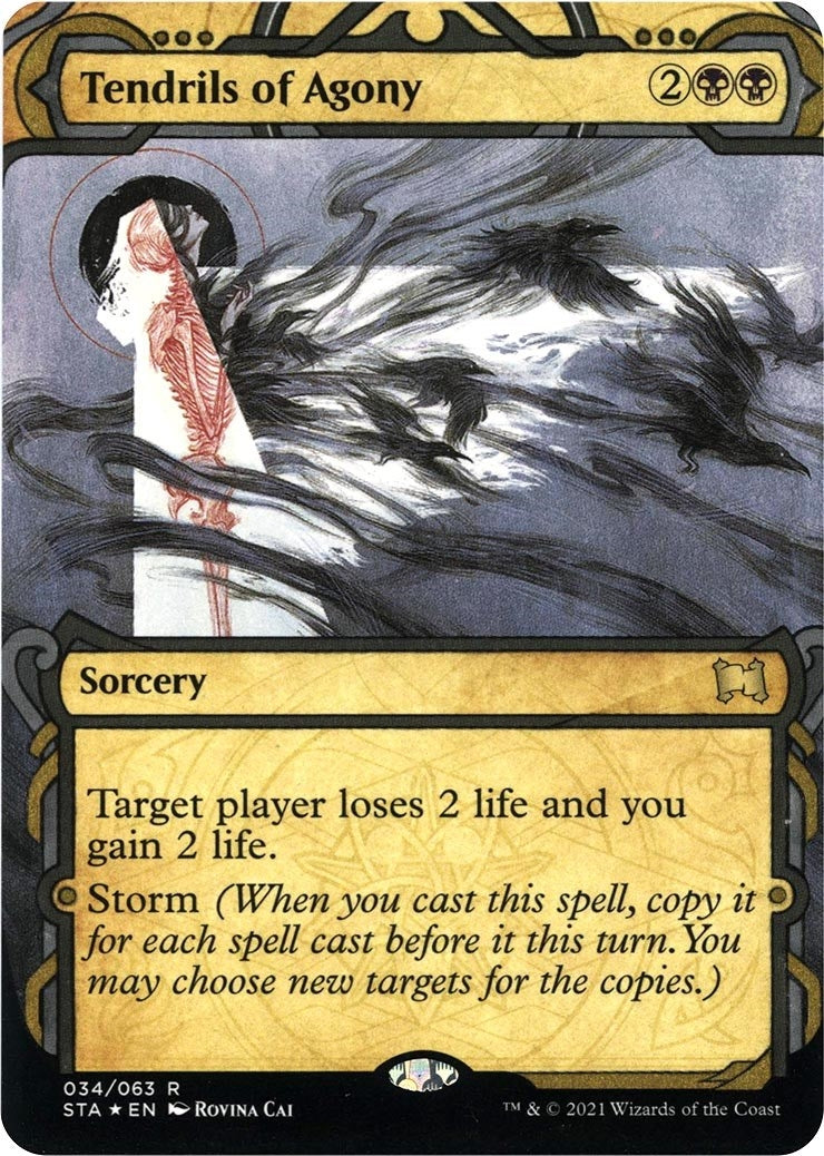 Image for Tendrils of Agony (Foil Etched) (34) (Strixhaven: Mystical Archives) - Magic: The Gathering