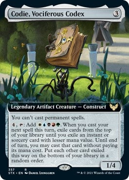 Image for Codie, Vociferous Codex (Extended Art) (357) (Strixhaven: School of Mages) - Magic: The Gathering