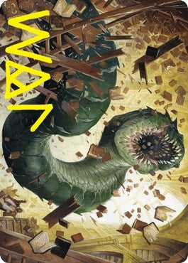 Image for Bookwurm Art Card (Gold-Stamped Signature) (14) (Art Series: Strixhaven) - Magic: The Gathering
