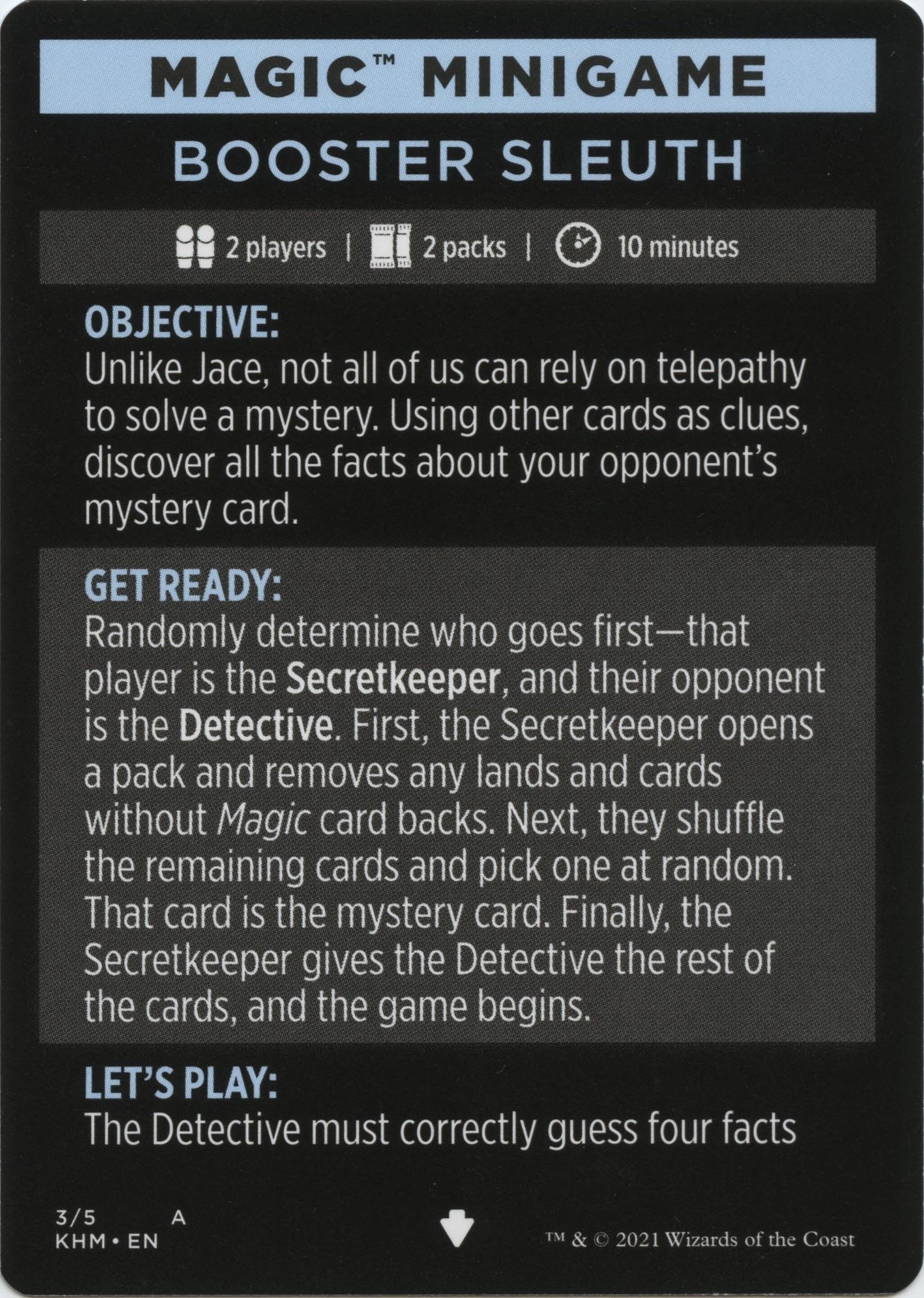 Image for Magic Minigame: Booster Sleuth (3) (Kaldheim) - Magic: The Gathering
