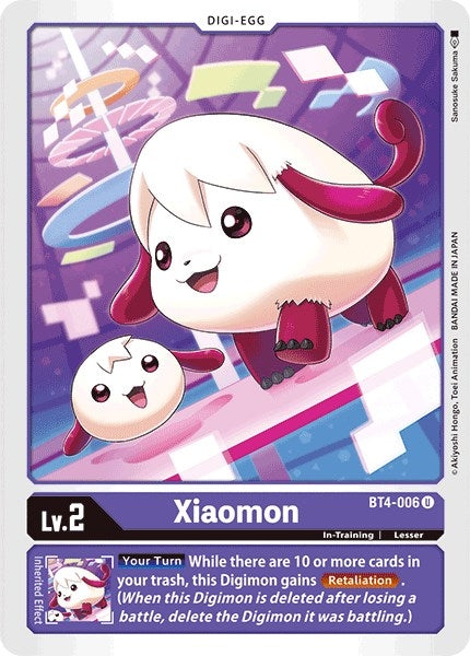 Image for Xiaomon (BT4-006 U) (Great Legend) - Digimon Card Game