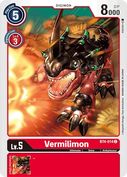 Image for Vermilimon (BT4-014 C) (Great Legend) - Digimon Card Game