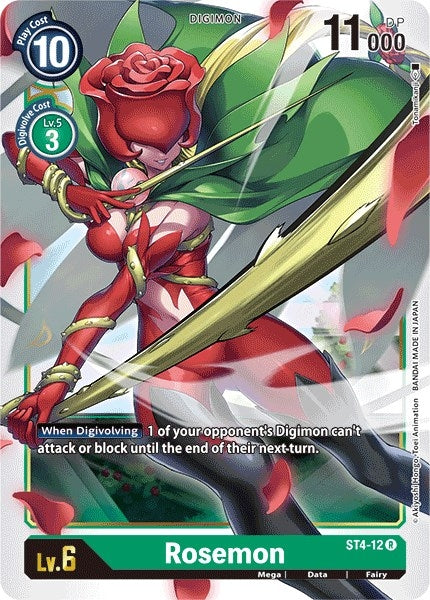 Image for Rosemon (ST4-12 R) (Starter Deck 04: Giga Green) - Digimon Card Game