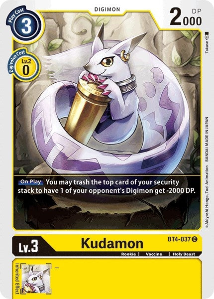 Image for Kudamon (BT4-037 C) (Great Legend) - Digimon Card Game