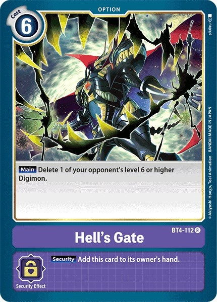 Image for Hell's Gate (BT4-112 R) (Great Legend) - Digimon Card Game