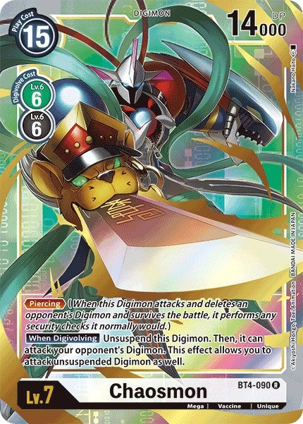 Image for Chaosmon (Alternate Art) (BT4-090 R) (Great Legend) - Digimon Card Game