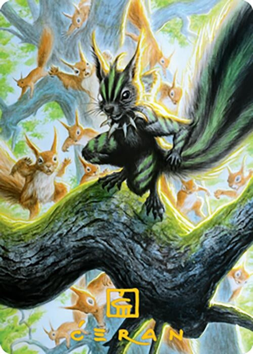 Image for Chatterfang, Squirrel General Art Card (67/81) (Gold-Stamped Signature) (67) (Art Series: Modern Horizons 2) - Magic: The Gathering