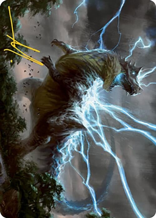 Image for Thrasta, Tempest's Roar Art Card (41/81) (Gold-Stamped Signature) (41) (Art Series: Modern Horizons 2) - Magic: The Gathering