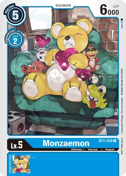 Image for Monzaemon - BT1-038 (Official Tournament Pack Vol.2) (BT1-038 C) (Release Special Booster 1.0) - Digimon Card Game