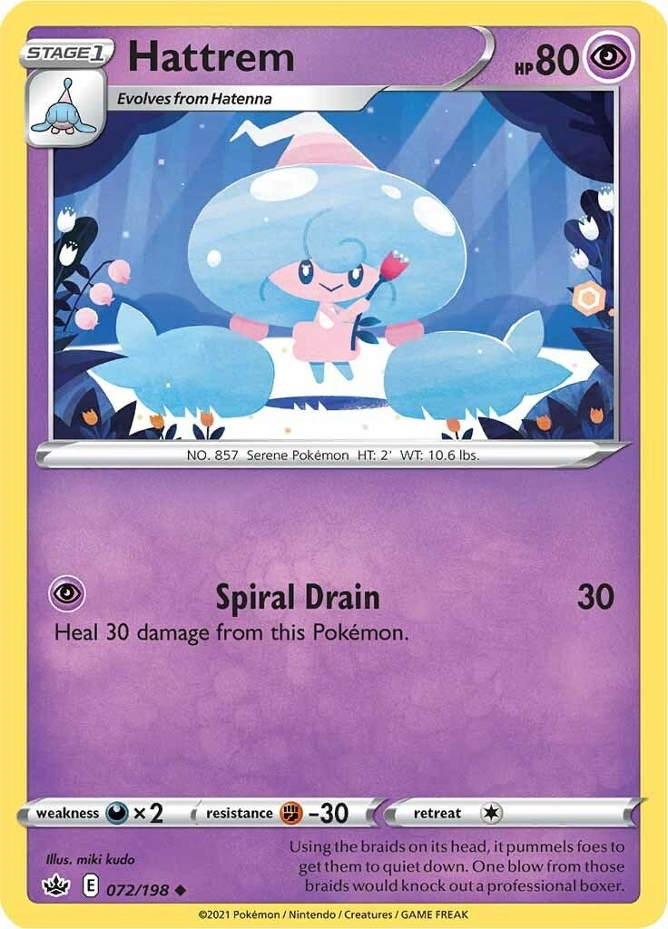 Image for Hattrem (072/198) (SWSH06: Chilling Reign) - Pokemon