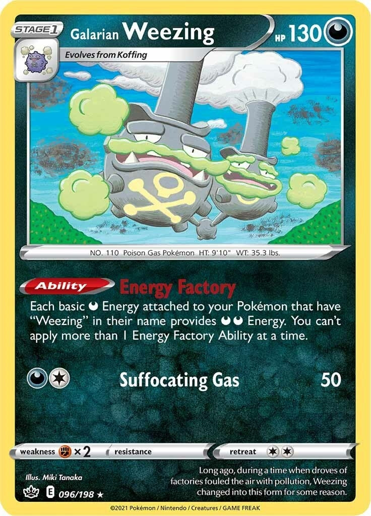 Image for Galarian Weezing (096/198) (SWSH06: Chilling Reign) - Pokemon