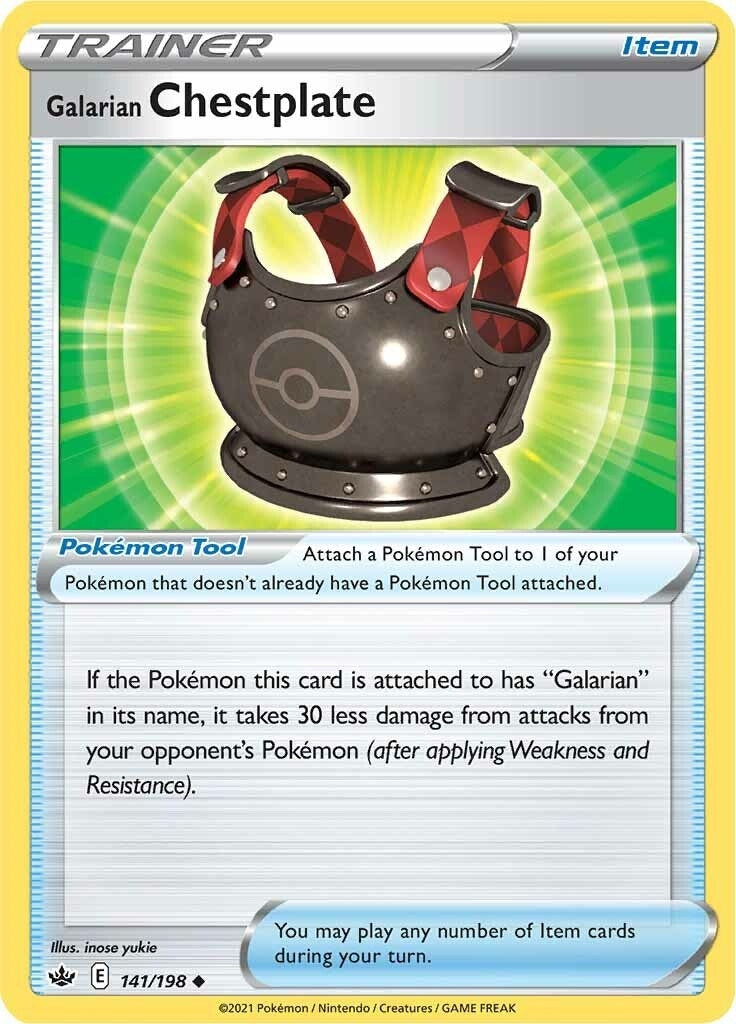 Image for Galarian Chestplate (141/198) (SWSH06: Chilling Reign) - Pokemon