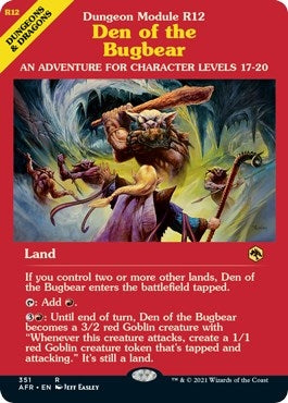 Image for Den of the Bugbear (Dungeon Module) (351) (Adventures in the Forgotten Realms) - Magic: The Gathering