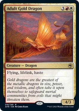Image for Adult Gold Dragon (216) (Adventures in the Forgotten Realms) - Magic: The Gathering