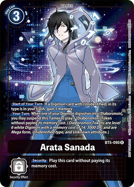 Image for Arata Sanada (Box Topper) (BT5-090 R) (Battle of Omni) - Digimon Card Game