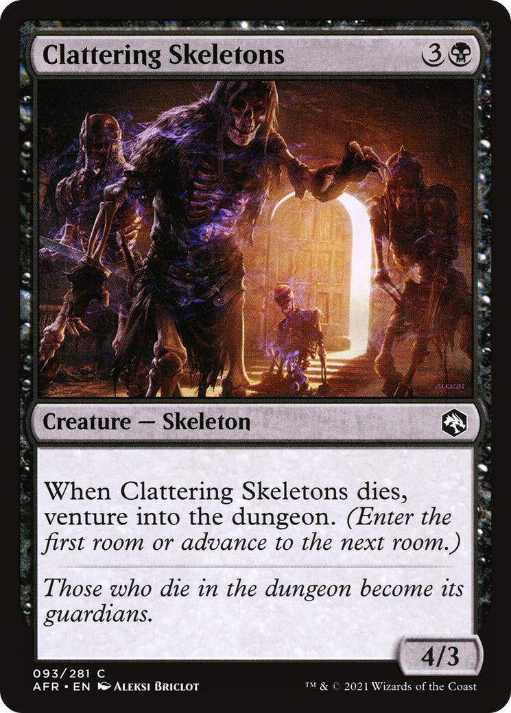 Image for Clattering Skeletons (93) (Adventures in the Forgotten Realms) - Magic: The Gathering