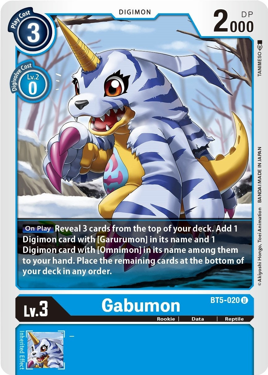 Image for Gabumon (BT5-020 U) (Battle of Omni) - Digimon Card Game