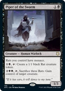 Image for Piper of the Swarm (106) (Commander: Adventures in the Forgotten Realms) - Magic: The Gathering