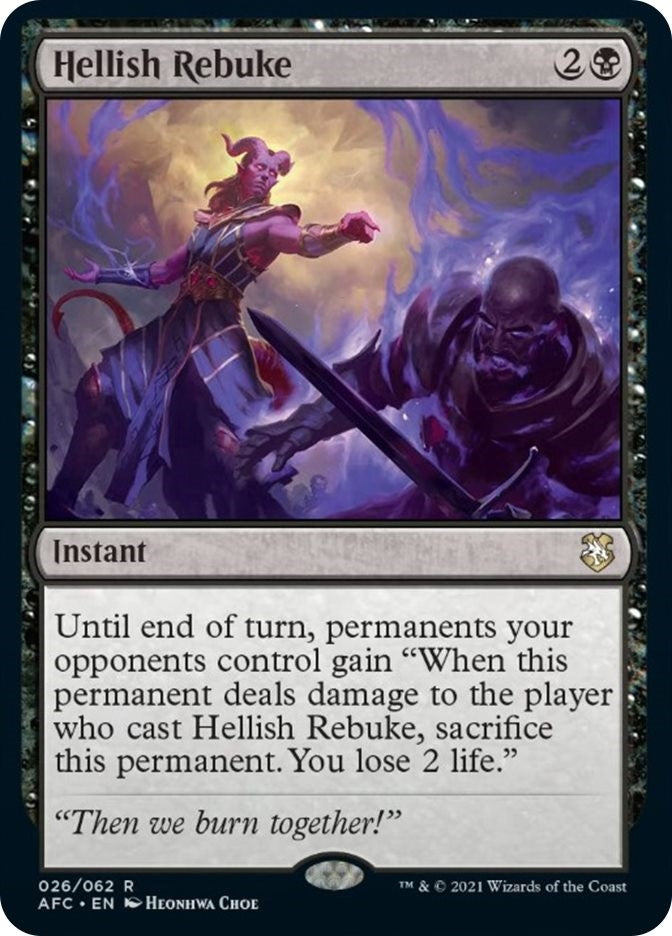 Image for Hellish Rebuke (26) (Commander: Adventures in the Forgotten Realms) - Magic: The Gathering