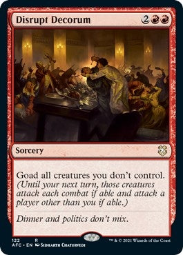 Image for Disrupt Decorum (122) (Commander: Adventures in the Forgotten Realms) - Magic: The Gathering