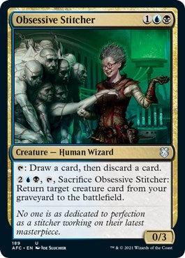 Image for Obsessive Stitcher (189) (Commander: Adventures in the Forgotten Realms) - Magic: The Gathering