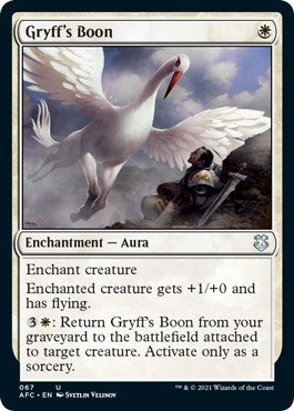 Image for Gryff's Boon (67) (Commander: Adventures in the Forgotten Realms) - Magic: The Gathering