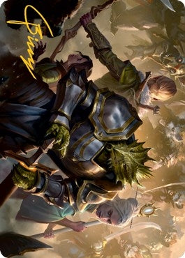 Image for You Come to the Gnoll Camp Art Card (Gold-Stamped Signature) (42) (Art Series: Adventures in the Forgotten Realms) - Magic: The Gathering