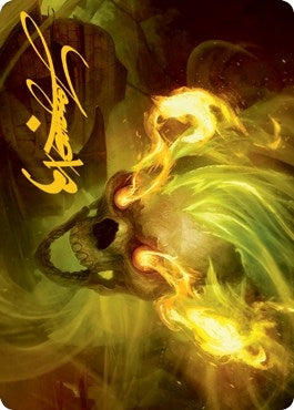 Image for Flameskull Art Card (Gold-Stamped Signature) (14) (Art Series: Adventures in the Forgotten Realms) - Magic: The Gathering