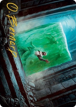 Image for Gelatinous Cube Art Card (Gold-Stamped Signature) (7) (Art Series: Adventures in the Forgotten Realms) - Magic: The Gathering