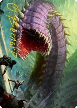 Image for Purple Worm Art Card (Gold-Stamped Signature) (3) (Art Series: Adventures in the Forgotten Realms) - Magic: The Gathering