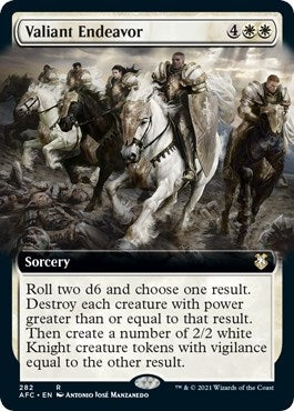 Image for Valiant Endeavor (Extended Art) (282) (Commander: Adventures in the Forgotten Realms) - Magic: The Gathering
