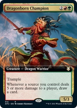 Image for Dragonborn Champion (Extended Art) (314) (Commander: Adventures in the Forgotten Realms) - Magic: The Gathering