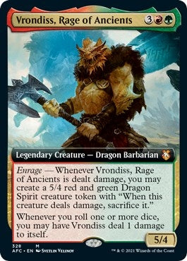 Image for Vrondiss, Rage of Ancients (Extended Art) (328) (Commander: Adventures in the Forgotten Realms) - Magic: The Gathering