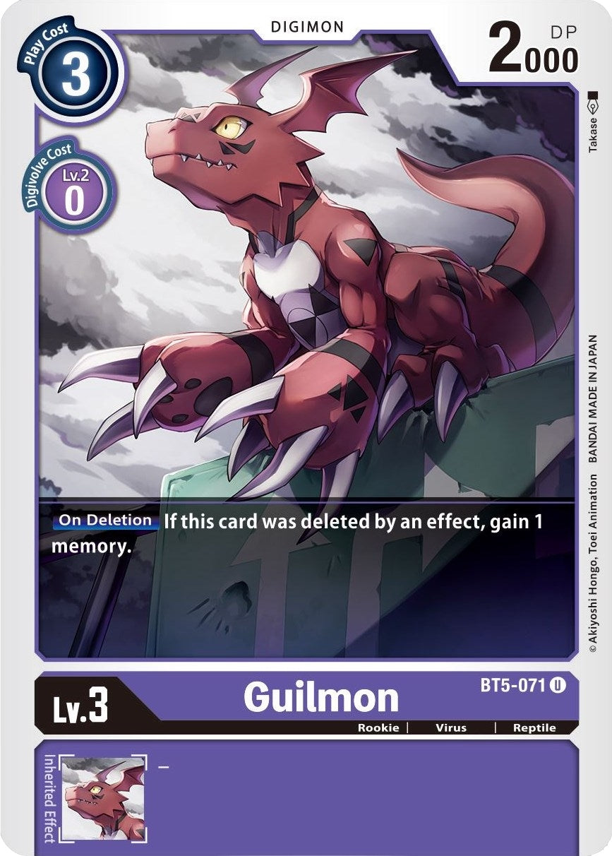 Image for Guilmon (BT5-071 U) (Battle of Omni) - Digimon Card Game