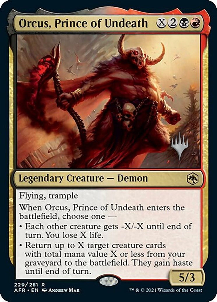 Image for Orcus, Prince of Undeath (229) (Promo Pack: Adventures in the Forgotten Realms) - Magic: The Gathering