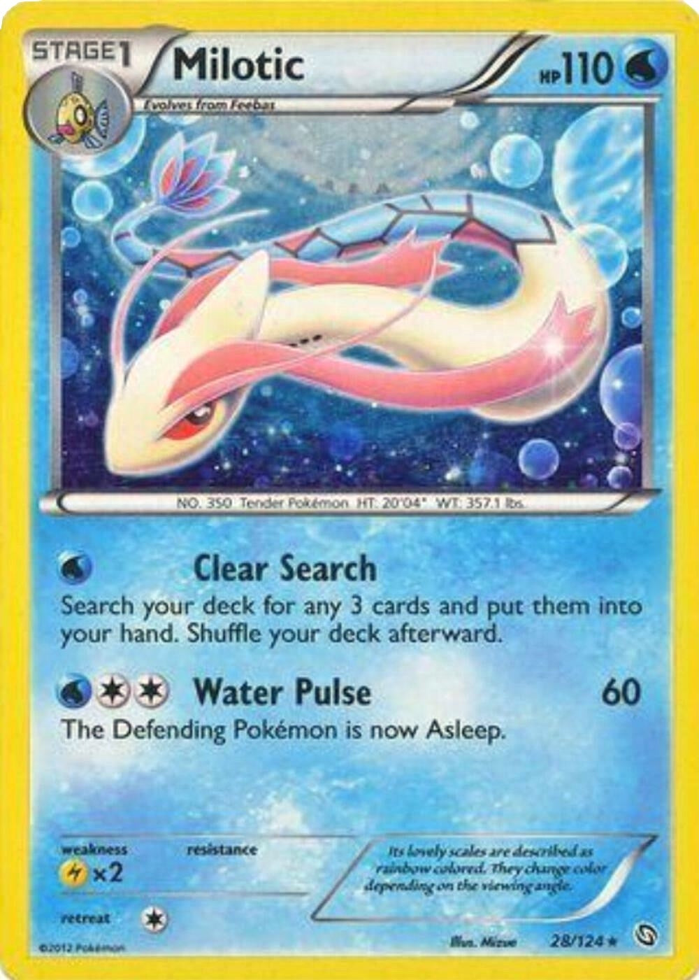 Image for Milotic - 28/124 (Cosmos Holo) (028/124) (Blister Exclusives) - Pokemon