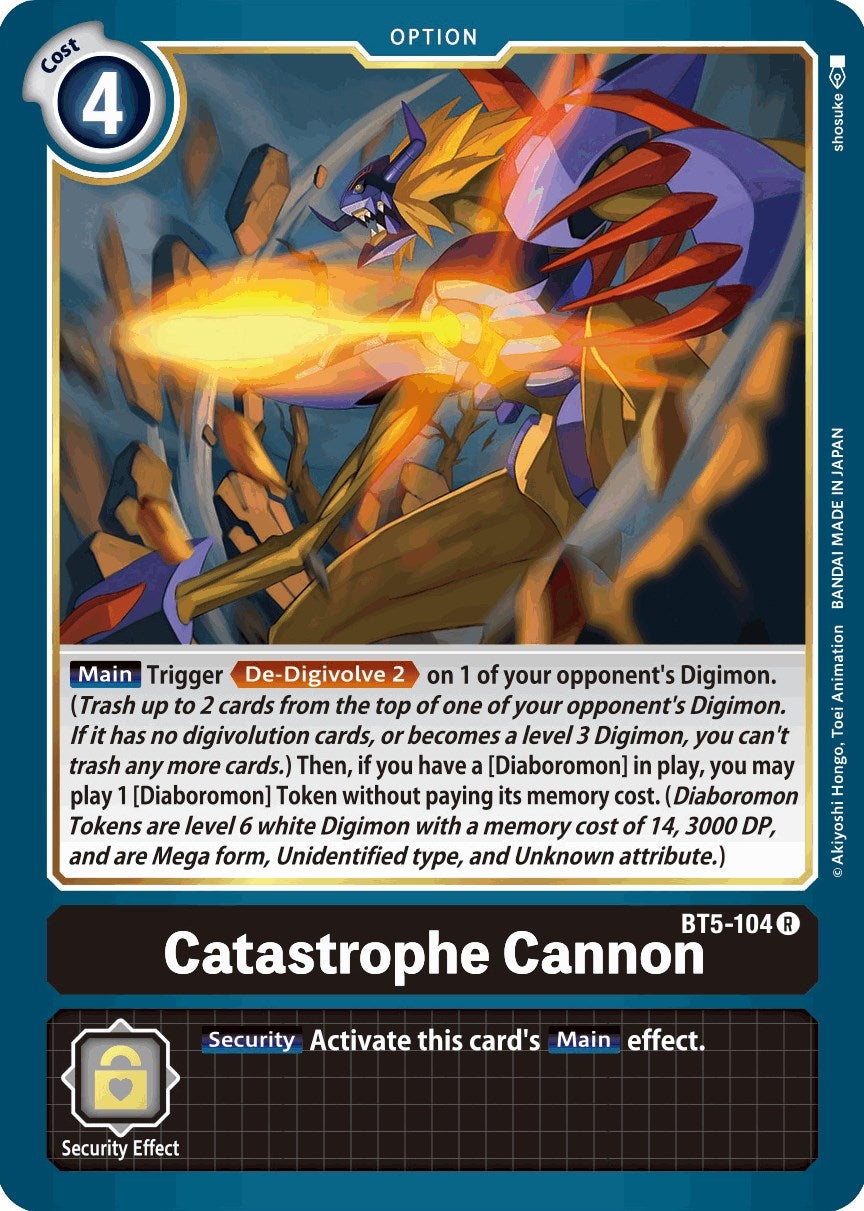 Image for Catastrophe Cannon (BT5-104 R) (Battle of Omni) - Digimon Card Game
