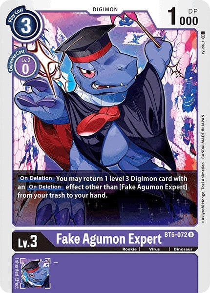 Image for Fake Agumon Expert (BT5-072 U) (Battle of Omni) - Digimon Card Game